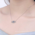 925 Sterling Silver Jewelry Lucky Blue Eyes Punk Pendant Necklaces